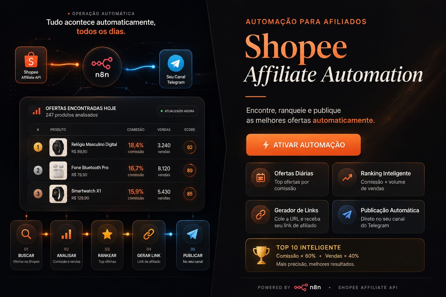 Interface do produto SimpAfiliados